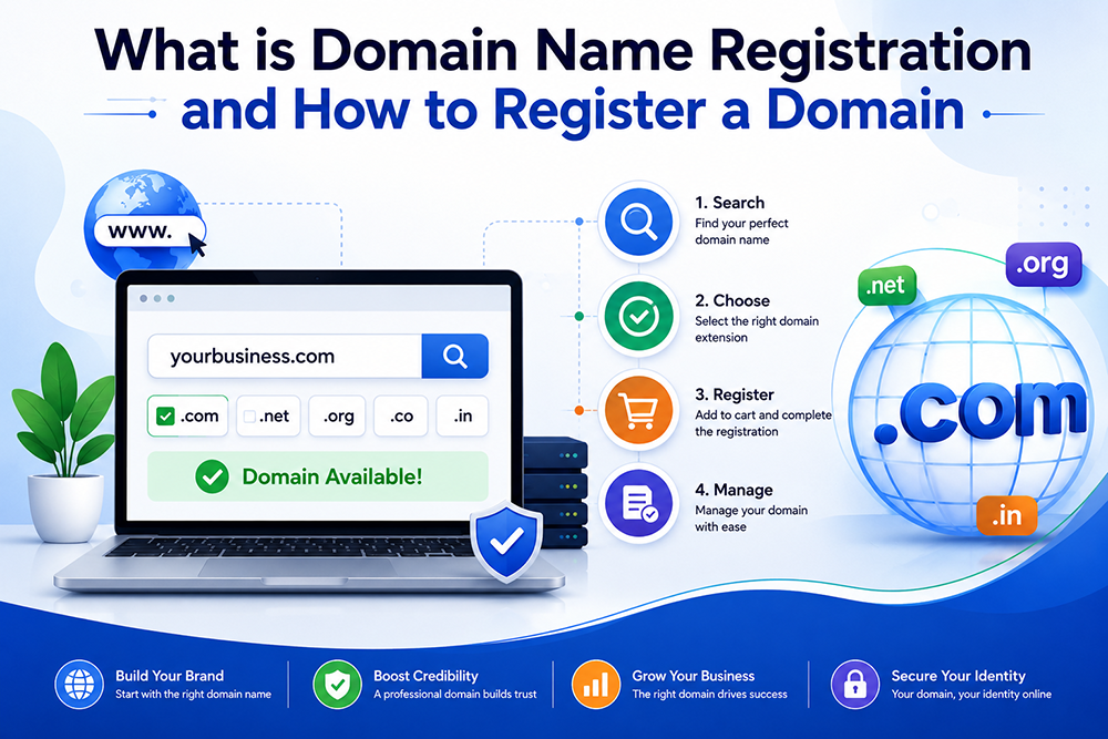 What is Domain Name Registration and How to Register a Domain Webomatic