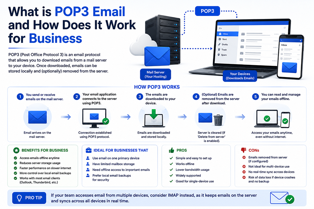 What is POP3 Email and How Does It Work for Business Webomatic