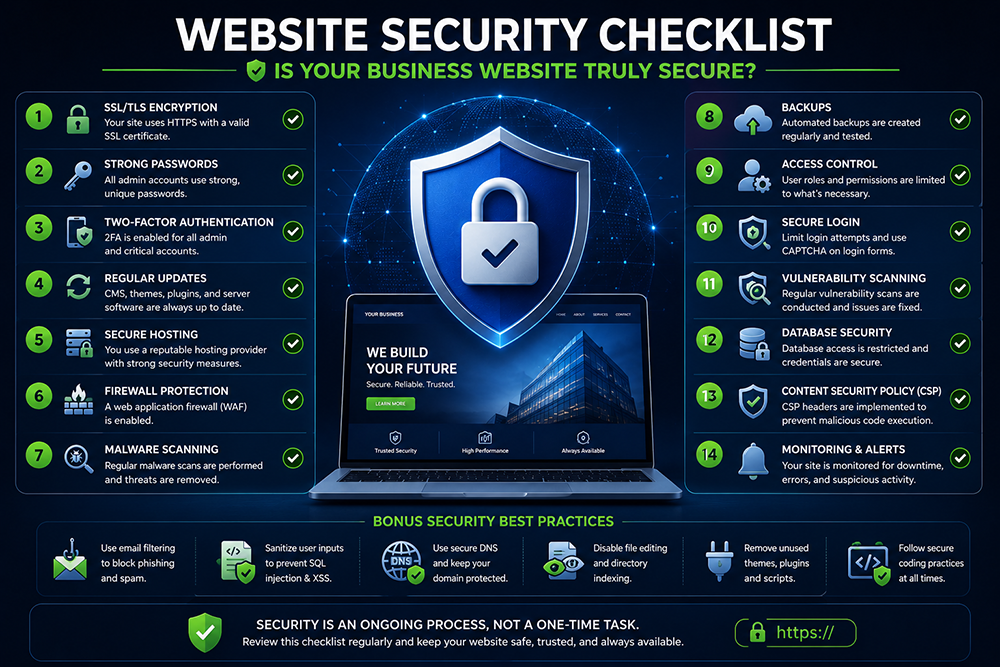 Website Security Checklist - Is Your Business Website Truly Secure Webomatic