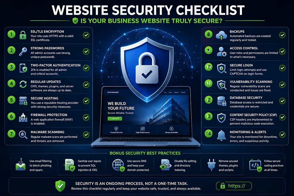 Website Security Checklist - Is Your Business Website Truly Secure Webomatic