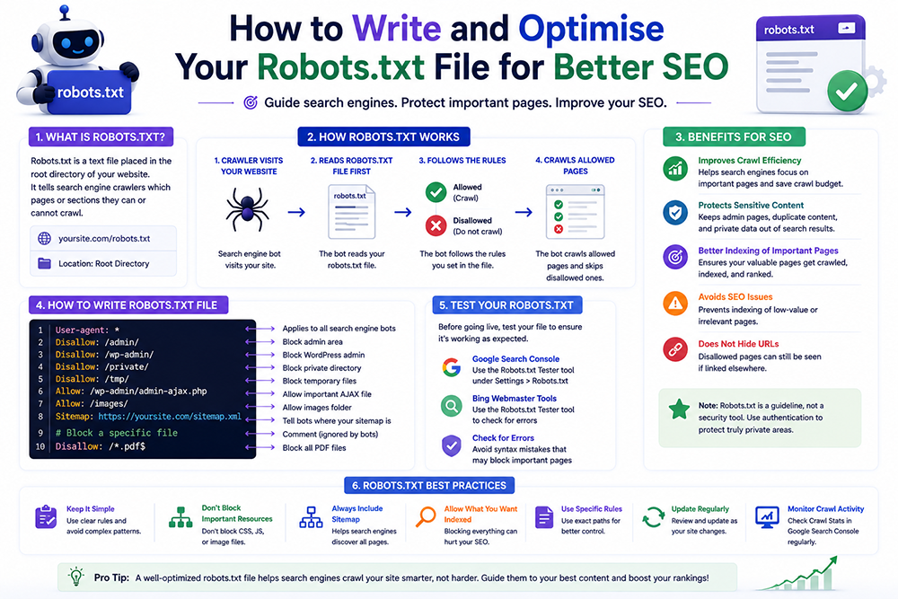 How to Write and Optimise Your Robots.txt File for Better SEO Webomatic